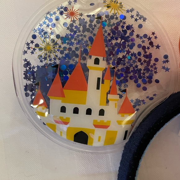 NEW Walt Disney Parks 2023 Minnie Mouse Ears  Headband with Glitter & Castle - Picture 5 of 6